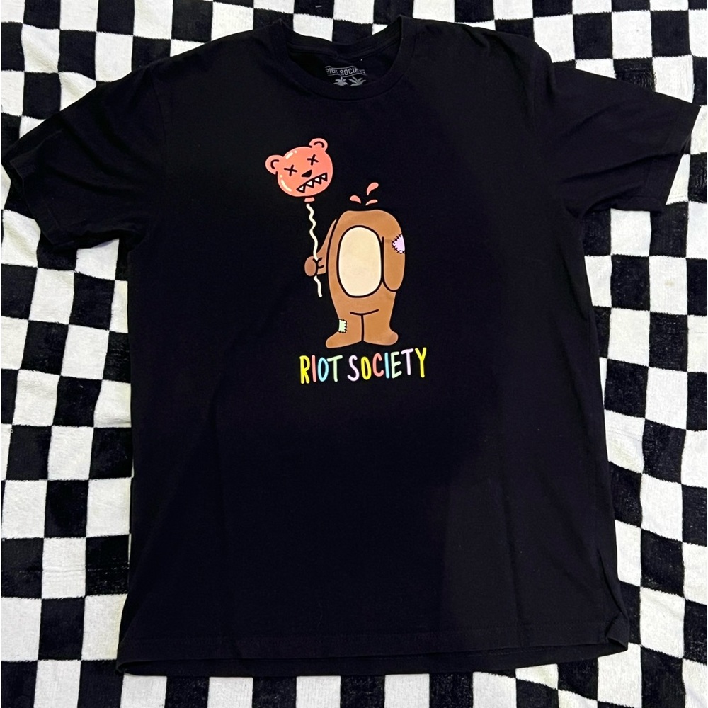 riot society teddy bear balloon t shirt